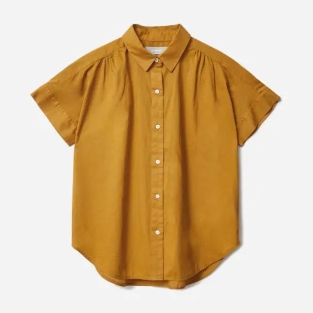 Everlane Square Air Shirt in Amber (size M)